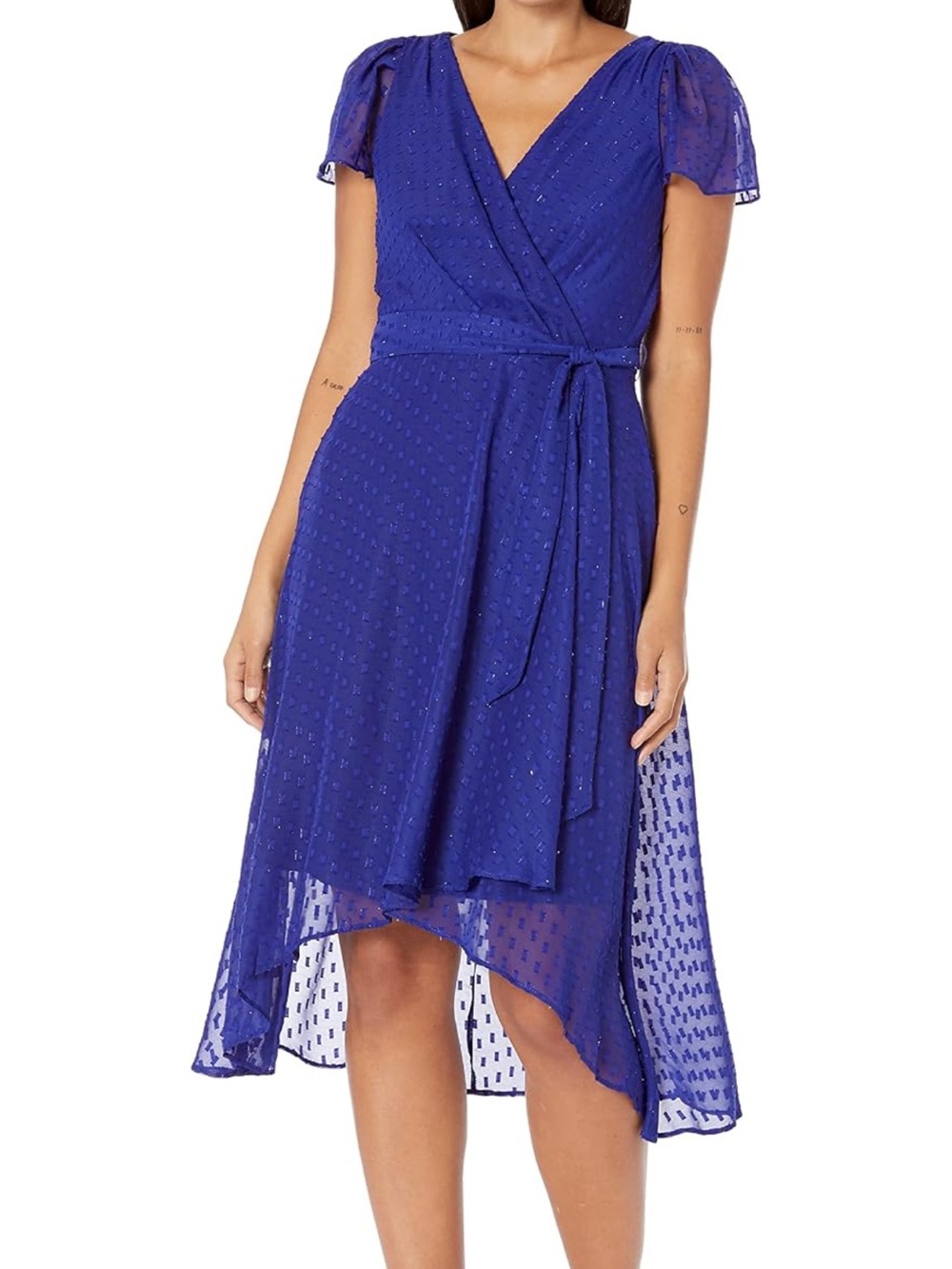 NWT DKNY Blue Wrap Dress Size 16